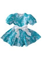 Детска елегантна рокля с къс ръкав