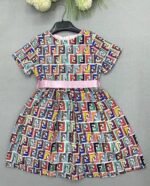 Детска рокля FND с панделка